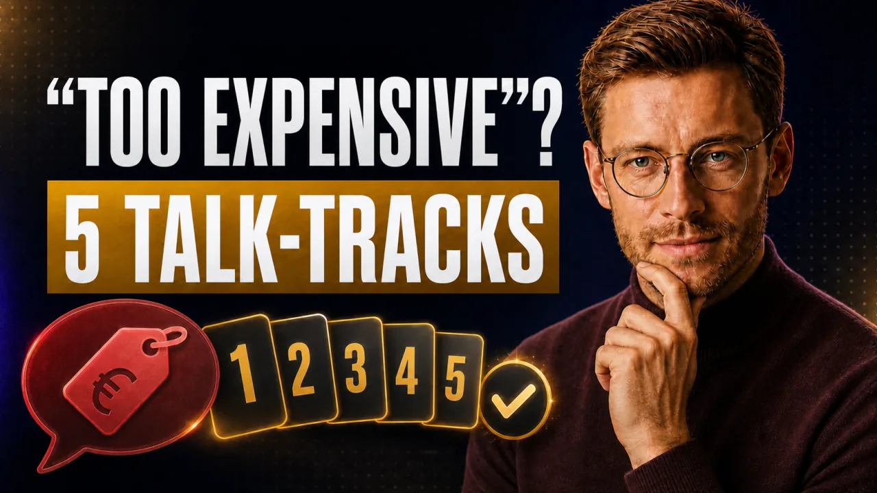 CloserCart guide thumbnail: Price objection talk tracks for too expensive