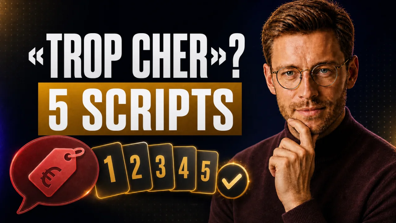 Miniature du guide CloserCart : Cinq scripts pour l'objection trop cher